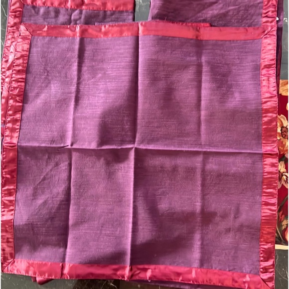 12 cotton purple and wine red dining table placemats - Picture 15 of 15